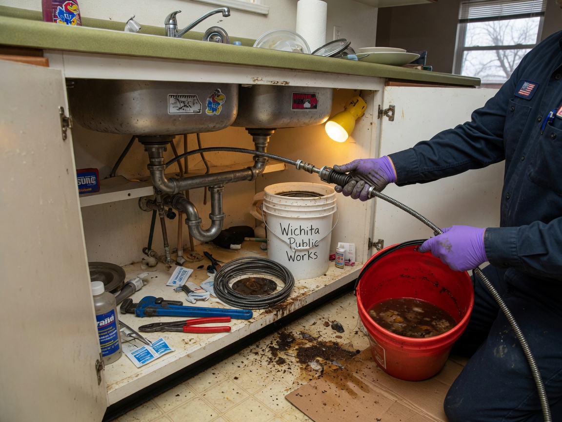 Kitchen Sink Drain Clearing in Wichita, KS